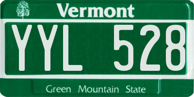 VT license plate YYL528