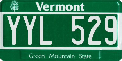 VT license plate YYL529