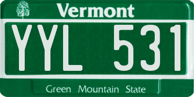 VT license plate YYL531
