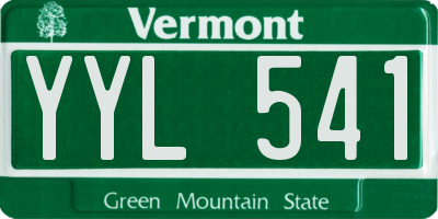 VT license plate YYL541
