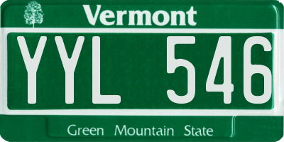 VT license plate YYL546