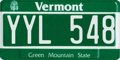 VT license plate YYL548