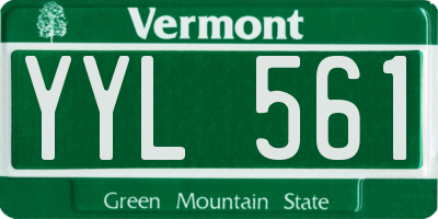 VT license plate YYL561