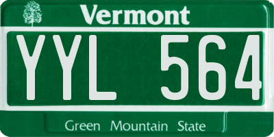 VT license plate YYL564