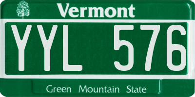 VT license plate YYL576