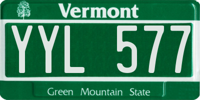VT license plate YYL577