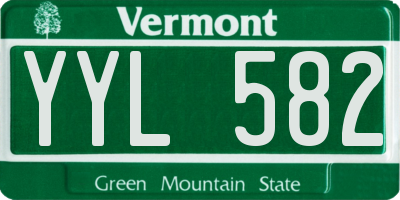 VT license plate YYL582