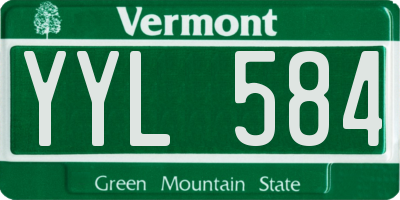 VT license plate YYL584