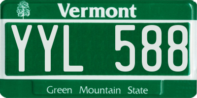 VT license plate YYL588