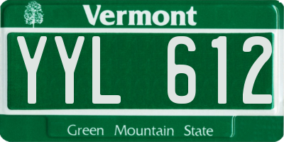 VT license plate YYL612