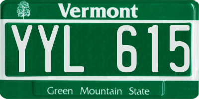 VT license plate YYL615