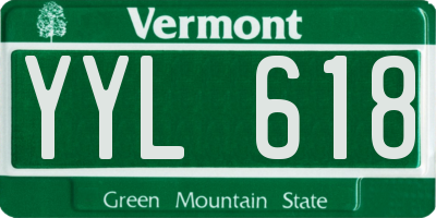 VT license plate YYL618