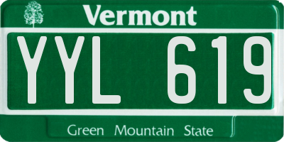 VT license plate YYL619