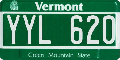 VT license plate YYL620