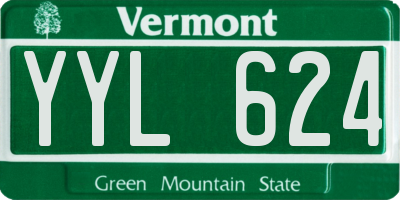 VT license plate YYL624