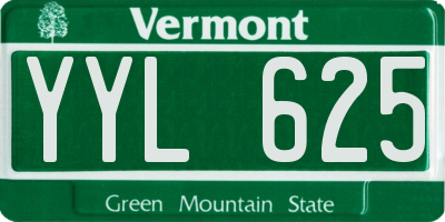 VT license plate YYL625