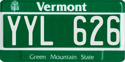 VT license plate YYL626