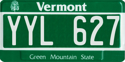 VT license plate YYL627