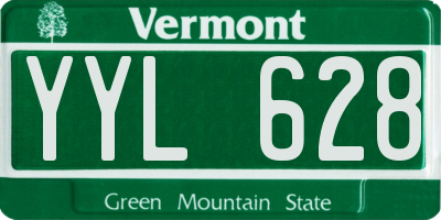 VT license plate YYL628