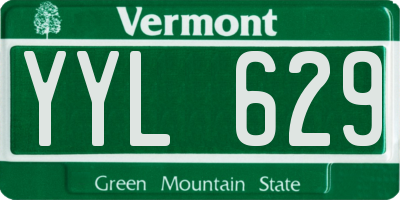 VT license plate YYL629