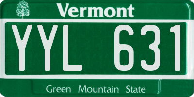 VT license plate YYL631