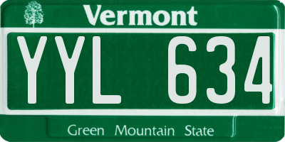 VT license plate YYL634