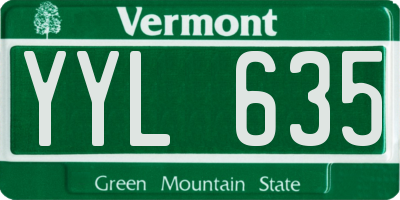 VT license plate YYL635
