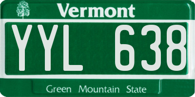 VT license plate YYL638
