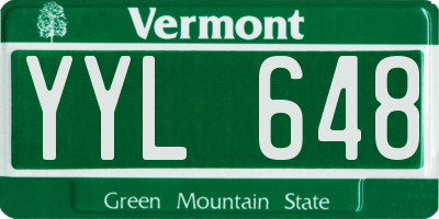VT license plate YYL648