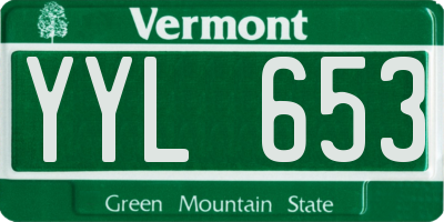 VT license plate YYL653