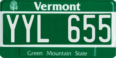 VT license plate YYL655