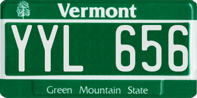 VT license plate YYL656