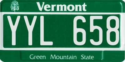VT license plate YYL658
