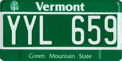 VT license plate YYL659