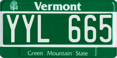 VT license plate YYL665