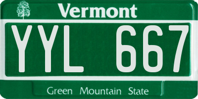 VT license plate YYL667