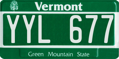 VT license plate YYL677