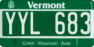 VT license plate YYL683