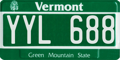 VT license plate YYL688