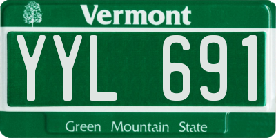 VT license plate YYL691