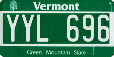 VT license plate YYL696