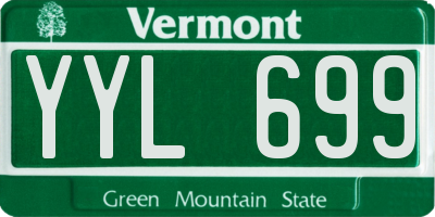 VT license plate YYL699
