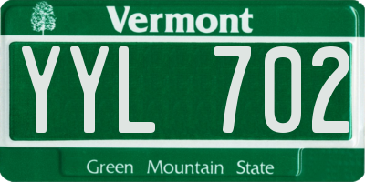 VT license plate YYL702