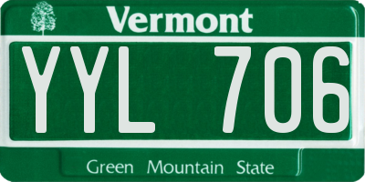 VT license plate YYL706