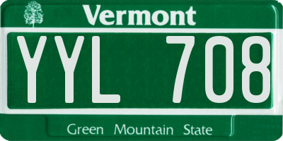 VT license plate YYL708