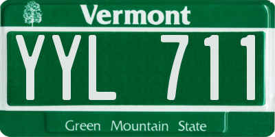 VT license plate YYL711