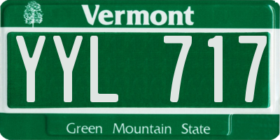 VT license plate YYL717