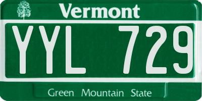 VT license plate YYL729
