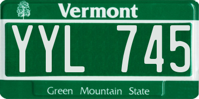 VT license plate YYL745