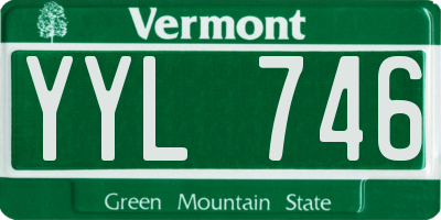 VT license plate YYL746